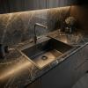 Pure.Sink Luxion Gun metal sink 51x50 cm Tapwing with tap hole PLX5150T-61